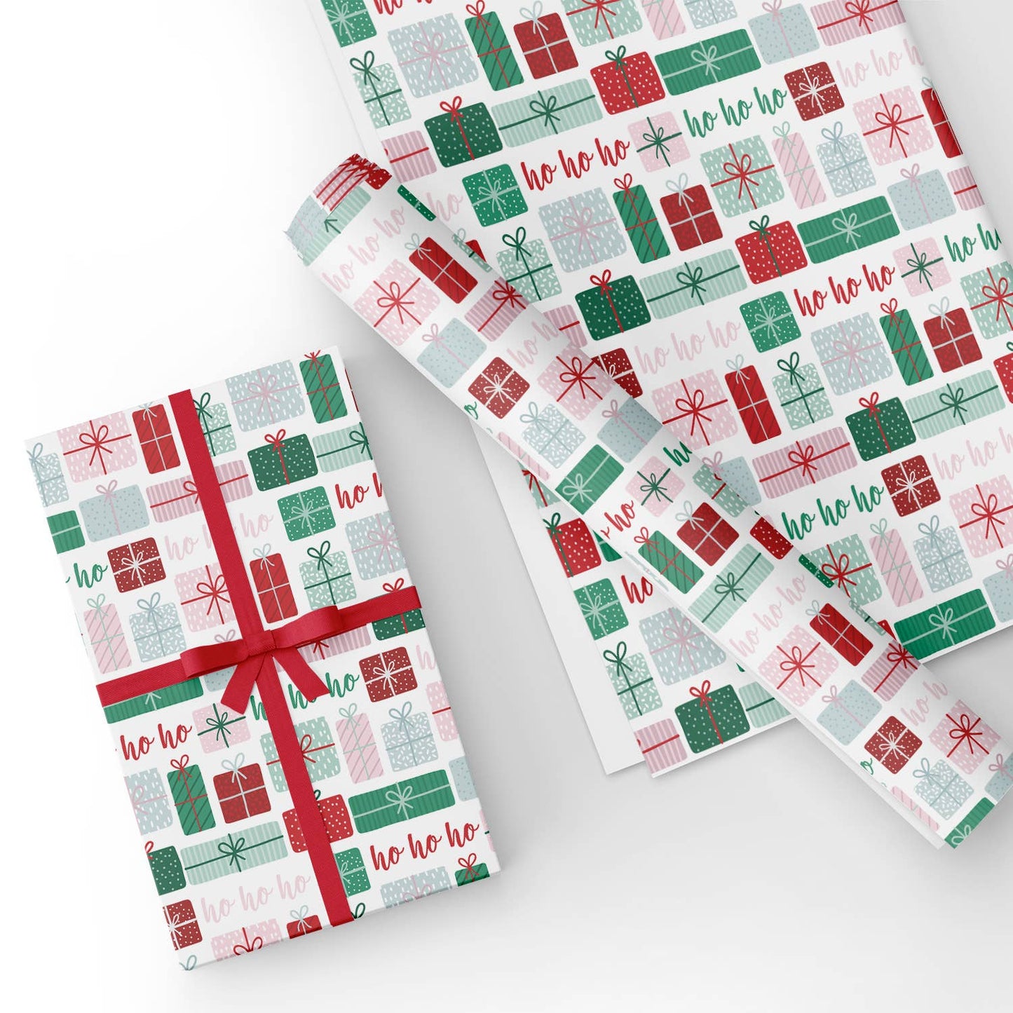 Christmas Presents Flat Wrapping Paper Sheet Wholesale Wraphaholic