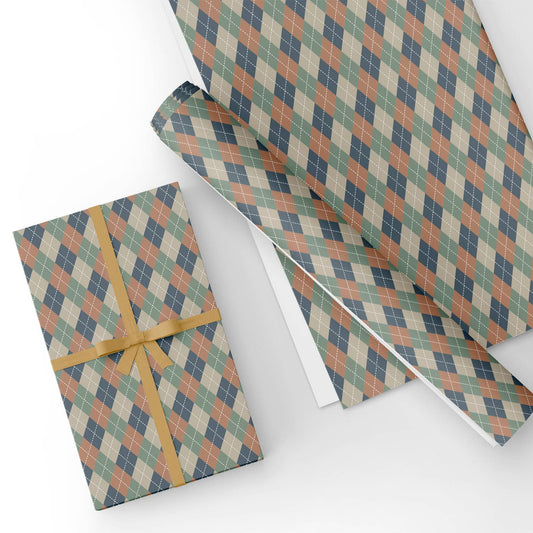 Rhombus Sweater Flat Wrapping Paper Sheet Wholesale Wraphaholic