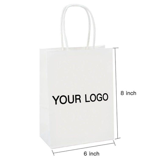 Custom Shopping Bags Kraft Paper Gift Bags - 500Pcs