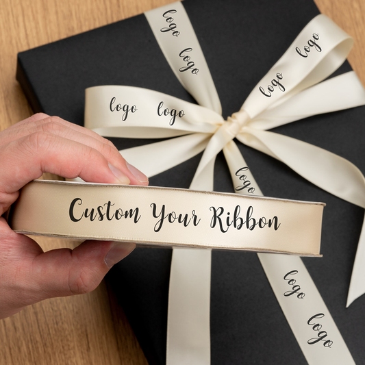 Add an extra special touch with our gorgeous personalized satin ribbon. Our ribbon is quality satin ribbon permanently and professionally printed with your own details as shown.