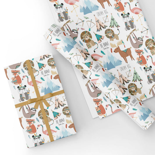 Animal Color Flat Wrapping Paper Sheet Wholesale Wraphaholic