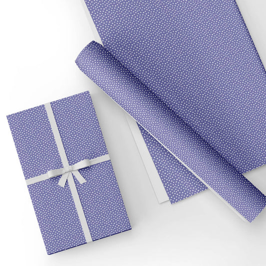 Purple Small Dot Flat Wrapping Paper Sheet Wholesale Wraphaholic