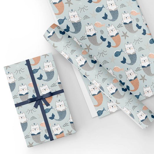 Cat Fish Flat Wrapping Paper Sheet Wholesale Wraphaholic