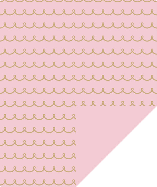 Artisti Lines Pink Wrapping Paper with Pink Color Packing Paper Supply Wrapaholic
