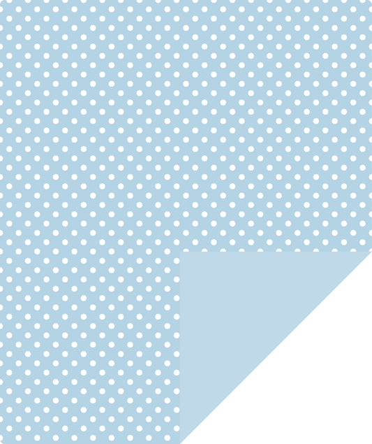 Baby Blue Polka Dot Wrapping Paper with Blue Color Packing Paper Supply Wrapaholic