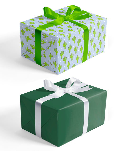 Cactus Foil Wrapping Paper with Green Color Packing Paper Supply Wrapaholic
