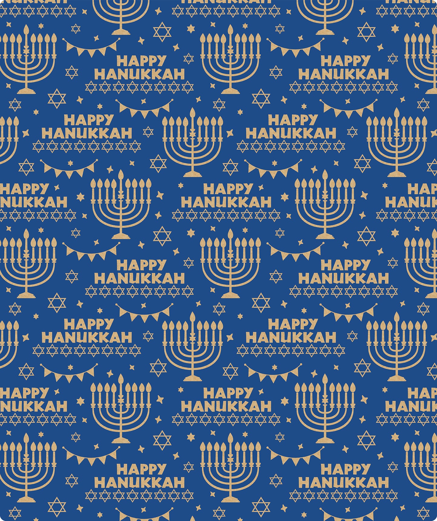 Candle Royal Blue Hanukkah Kraft Wrapping Paper Roll RUSPEPA Wholesale Ream