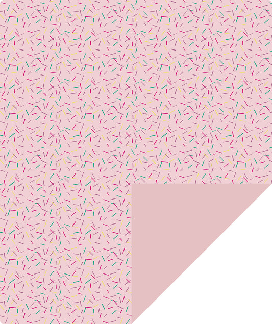 Confetti Pink Wrapping Paper wtih Green Color Packing Paper Supply Wrapaholic