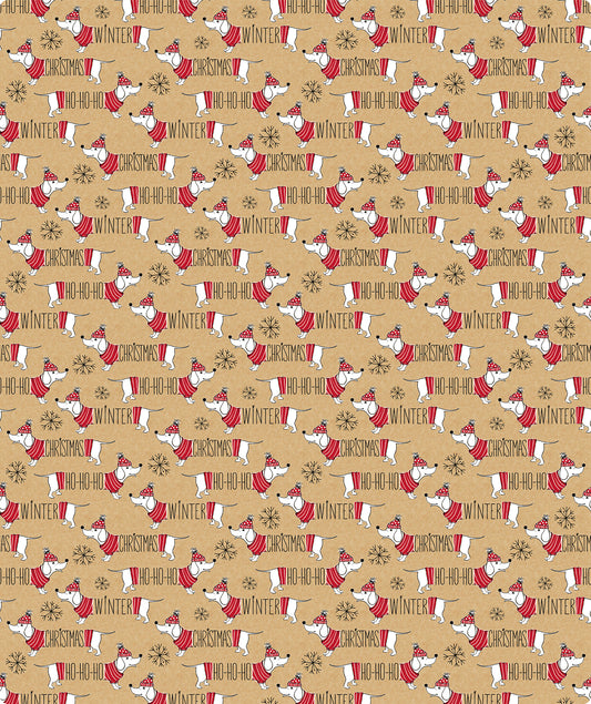 Cute Corgi Dog Christmas Kraft Wrapping Paper Roll RUSPEPA Wholesale Ream