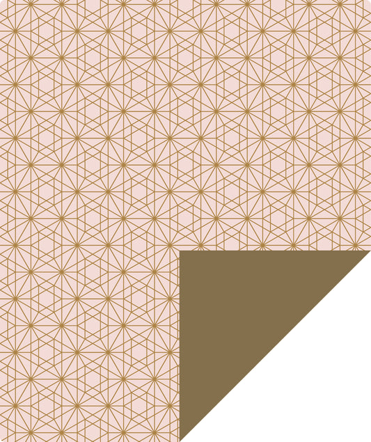 Geometrical Line Wrapping Paper with Gold Color Packing Paper Supply Wrapaholic