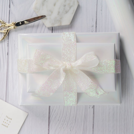 Glossy Metallic Wrapping Paper Roll White Ream Wholesale Wrapaholic