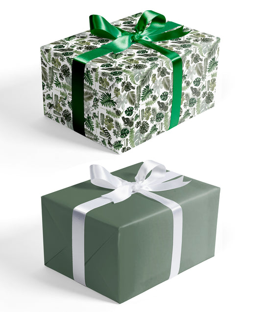 Monstera Leave Wrapping Paper with Green Color Jumbo Roll Wholesale Wrapaholic