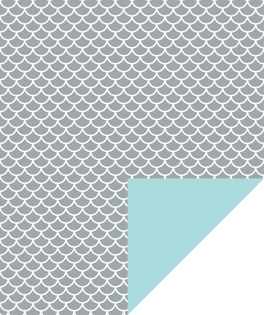 Shiny Scale Holographic Foil Wrapping Paper wtih Light Blue Color Packing Paper Supply Wrapaholic