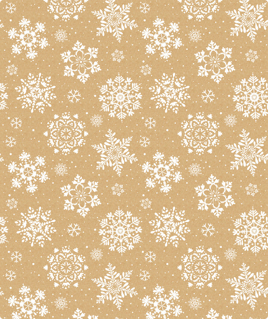 Snow Flake Christmas Kraft Wrapping Paper Roll RUSPEPA Wholesale Ream