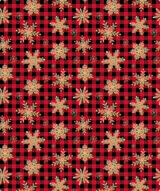 Snowflake Red & Black Buffalo Christmas Kraft Wrapping Paper Roll RUSPEPA Wholesale Ream