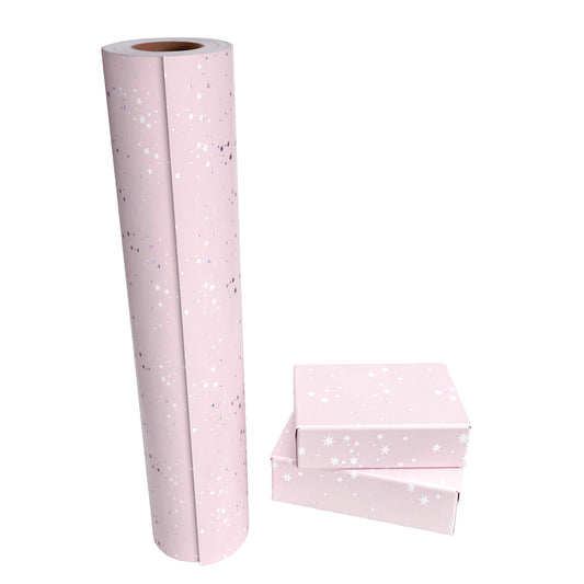 Starry Light Purple Gold Stamp Wrapping Paper wtih Cut Line Packing Paper Supply Wrapaholic