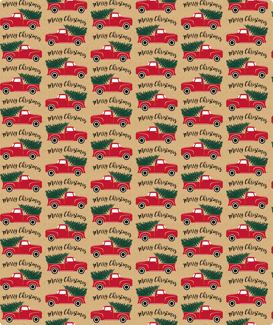 Tree Fram Car Christmas Kraft Wrapping Paper Roll RUSPEPA Wholesale Ream