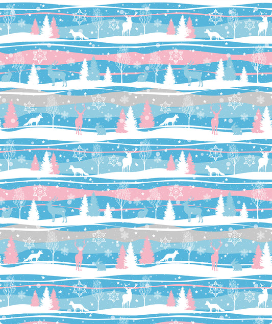 Winter Wonderland Blue Foil Christmas Wrapping Paper Roll Wrapaholic Wholesale Ream