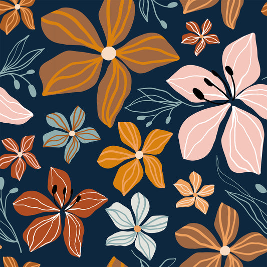 Autumn Floral Flat Wrapping Paper Sheet Wholesale Wraphaholic