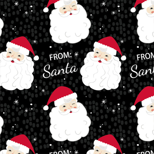 Cute Santa Flat Wrapping Paper Sheet Wholesale Wraphaholic