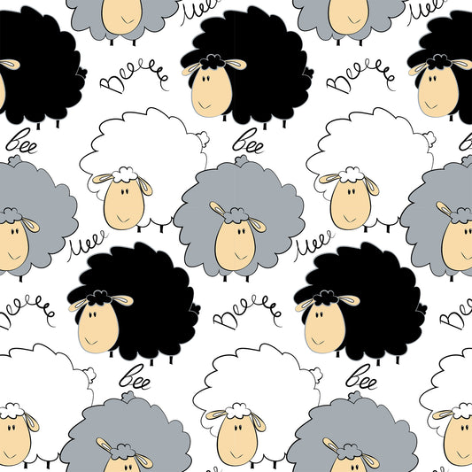 Baby Sheep Flat Wrapping Paper Sheet Wholesale Wraphaholic