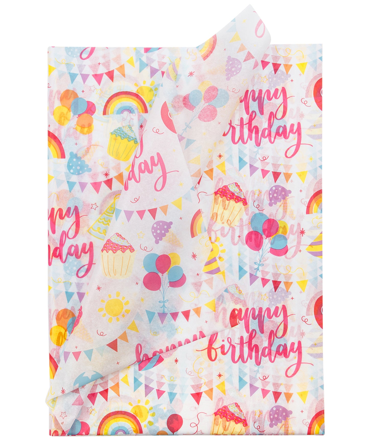 Birthday Party Celebrate Tissue Paper 20" x 30" Bulk Wholesale Wrapaholic