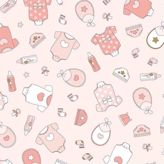 Baby Girl Clothes Flat Wrapping Paper Sheet Wholesale Wraphaholic