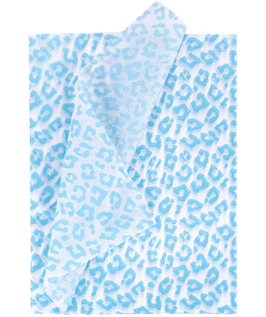 Blue Leopard Tissue Paper 20" x 30" Bulk Wholesale Wrapaholic