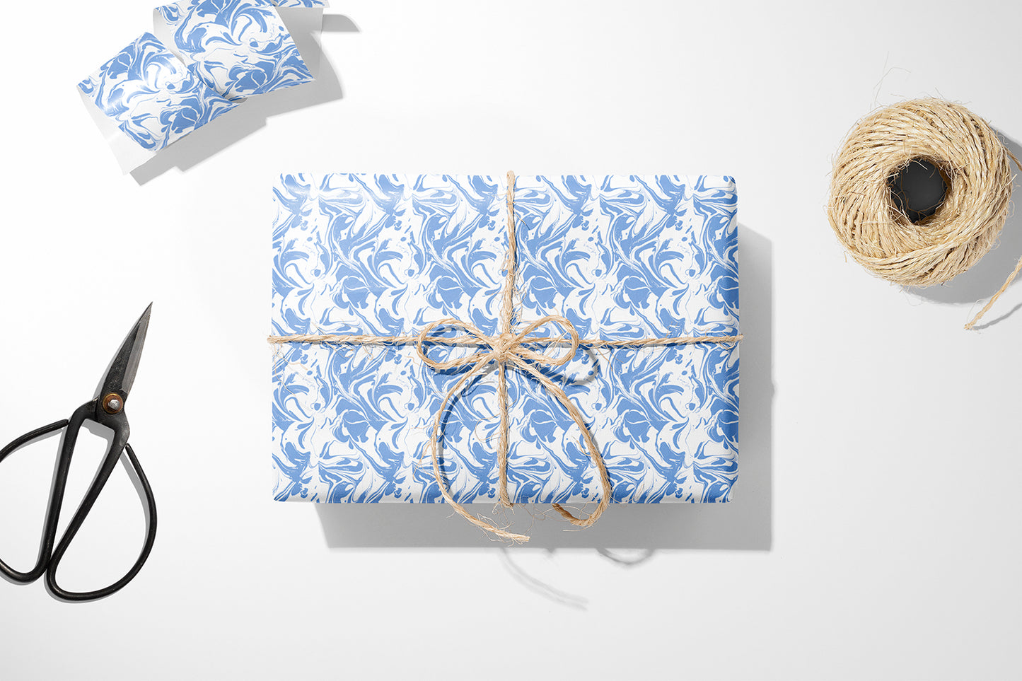 Blue Marble Flat Wrapping Paper Sheet Wholesale Wraphaholic