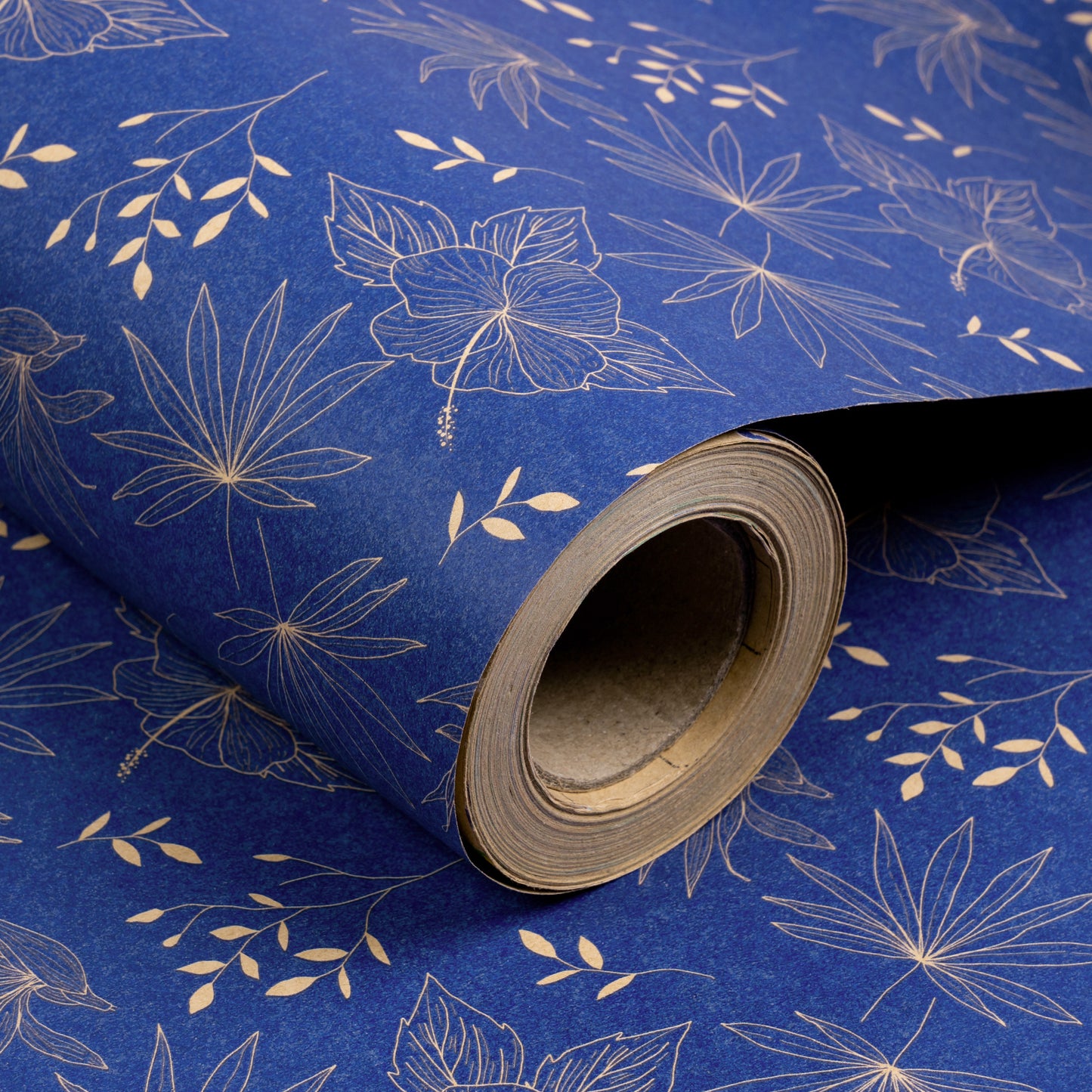 Blueness Flowers & Plants Eco-Friendly Wrapping Paper Recycled RUSPEPA