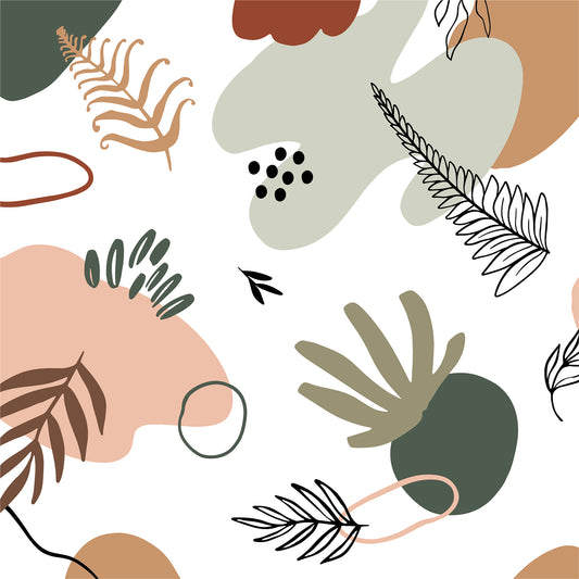 Boho Abstract Fern Flat Wrapping Paper Sheet Wholesale Wraphaholic