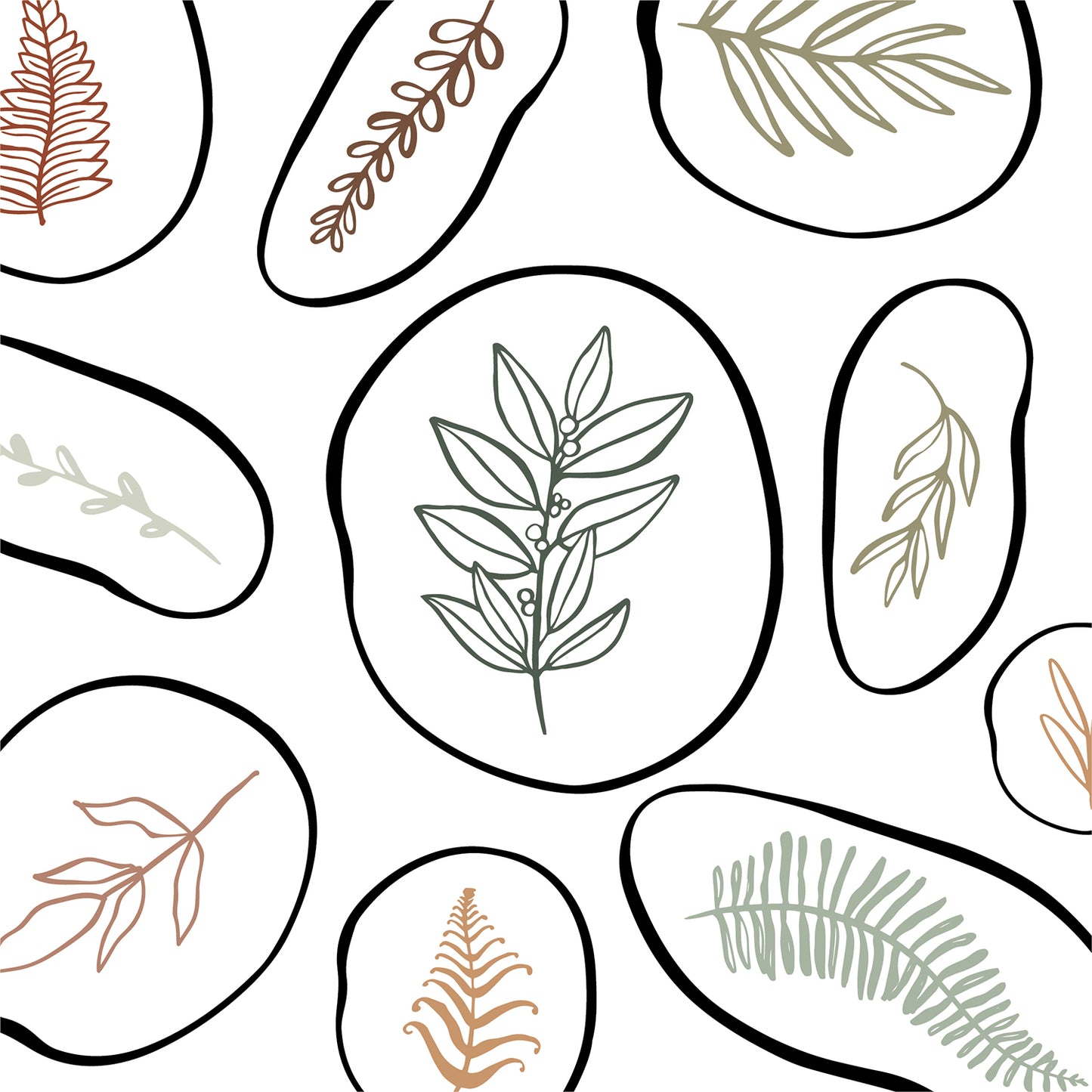 Boho Fern Leaf Flat Wrapping Paper Sheet Wholesale Wraphaholic