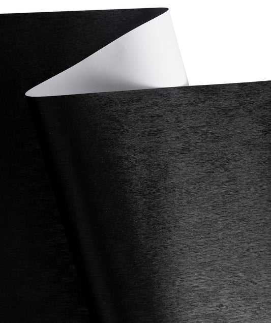 Brushed Aluminum Texture Metallic Wrapping Paper Roll Black Ream Wholesale Wraphaholic