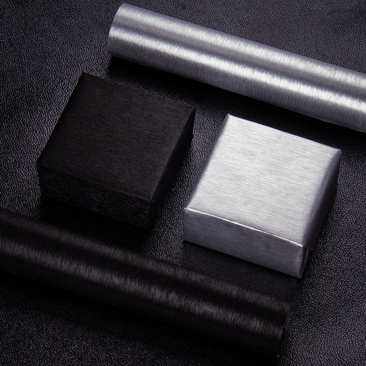 Brushed Aluminum Texture Metallic Wrapping Paper Roll Black Ream Wholesale Wraphaholic