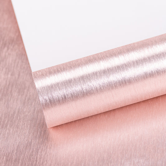 Brushed Aluminum Texture Metallic Wrapping Paper Roll Pink Ream Wholesale Wraphaholic