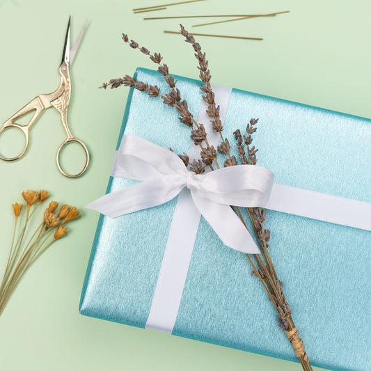 Brushed Aluminum Texture Metallic Wrapping Paper Roll Turquoise Ream Wholesale Wraphaholic