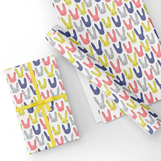 Bunny Cats Flat Wrapping Paper Sheet Wholesale Wraphaholic