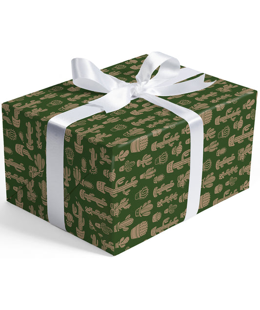 Cactus Green Eco-Friendly Wrapping Paper Recycled RUSPEPA