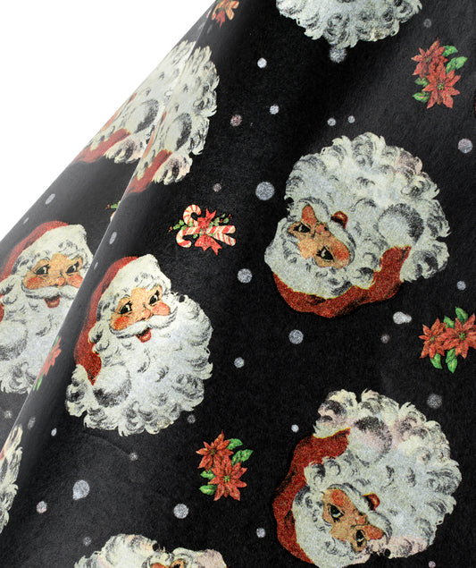 Christmas Santa Black & Red Tissue Paper 20" x 30" Bulk Wholesale Wrapaholic
