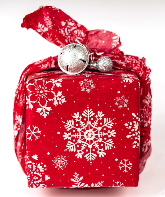 Christmas Snowflake Red Tissue Paper 20" x 30" Bulk Wholesale Wrapaholic