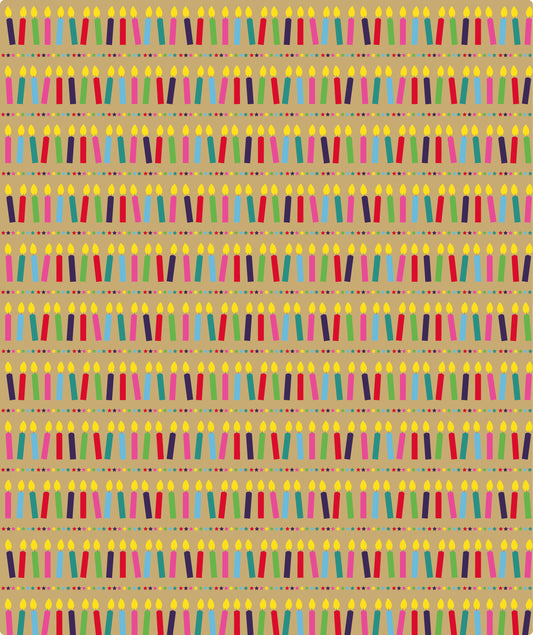 Colorful Candle Eco-Friendly Kraft Wrapping Paper Recycled RUSPEPA