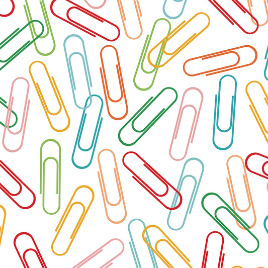 Coloured Paperclip Flat Wrapping Paper Sheet Wholesale Wraphaholic
