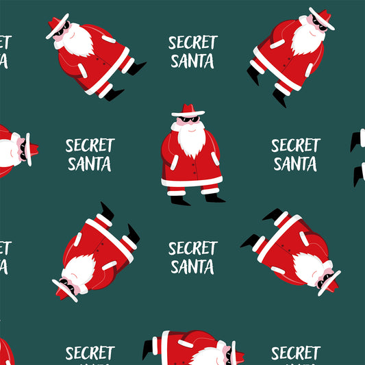 Cool Santa Christmas Flat Wrapping Paper Sheet Wholesale Wraphaholic