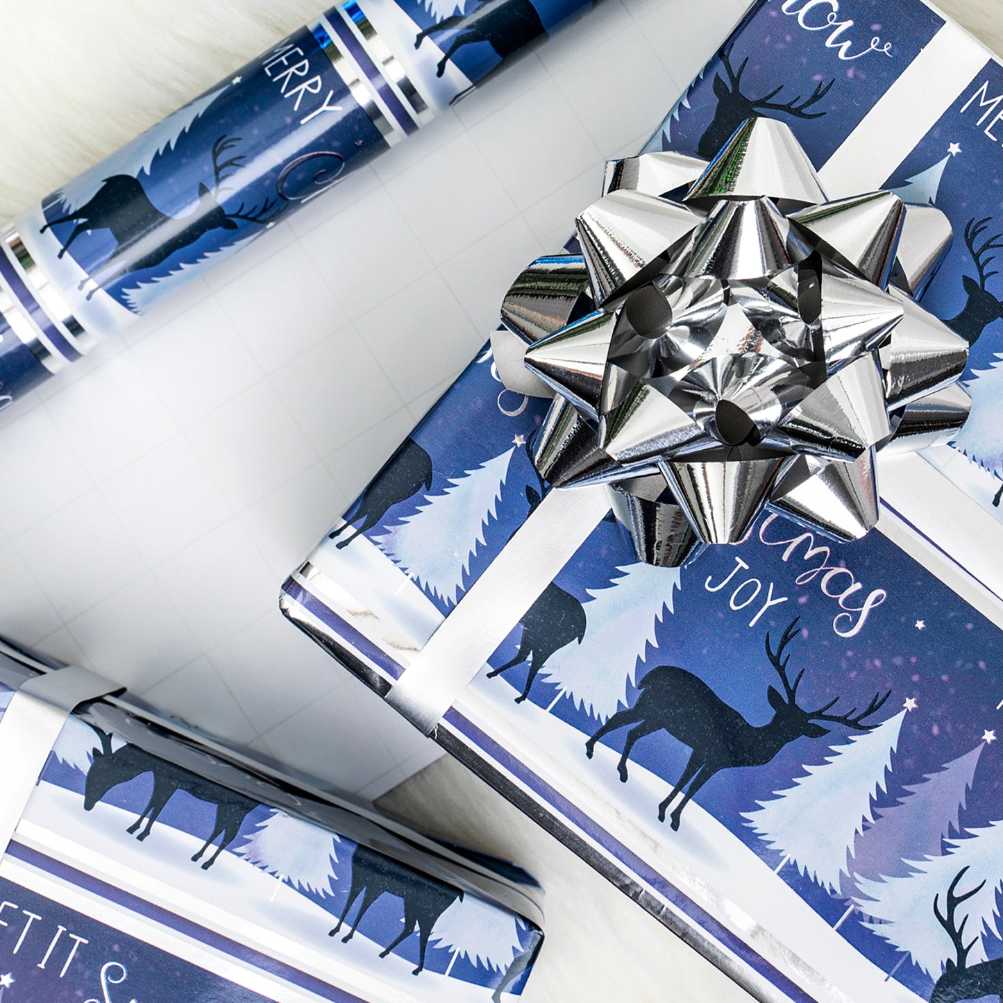Cool Stone Forest Landscape Wire Aluminized Film Foil Wrapping Paper Roll Wholesale Wrapholic