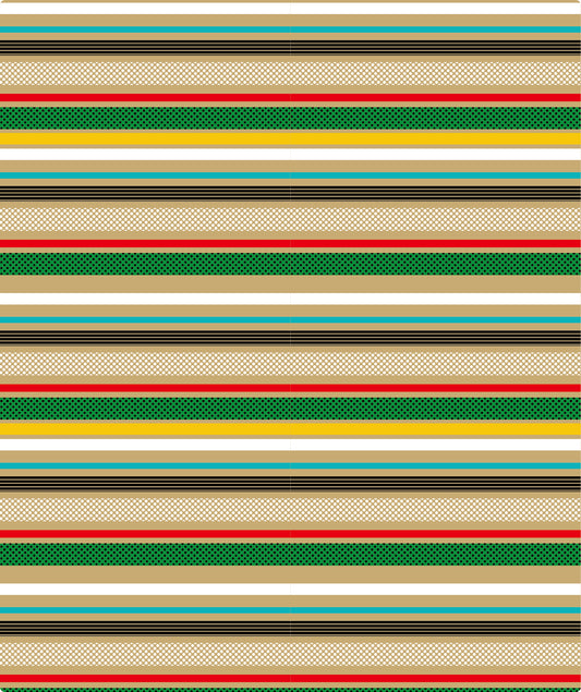 Cool Tone Horizontal Stripe Eco-friendly Kraft Wrapping Paper Recycled RUSPEPA