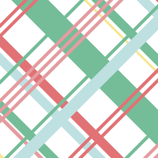 Crossed Stripes Flat Wrapping Paper Sheet Wholesale Wraphaholic