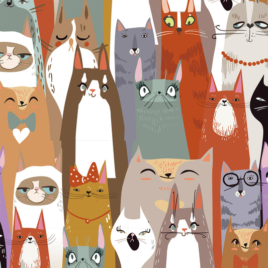 Cute Cats Flat Wrapping Paper Sheet Wholesale Wraphaholic