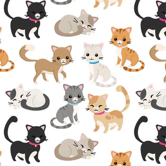 Cute Kitten Flat Wrapping Paper Sheet Wholesale Wraphaholic