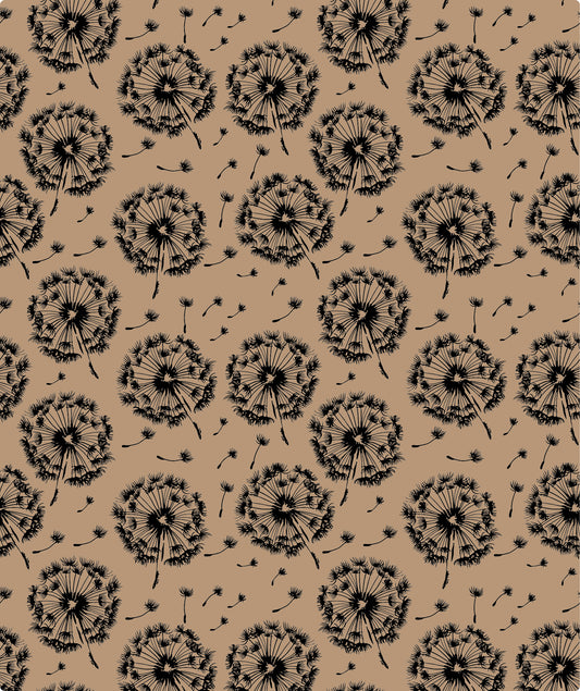 Dandelion Black Ink Eco-Friendly Kraft Wrapping Paper Recycled RUSPEPA