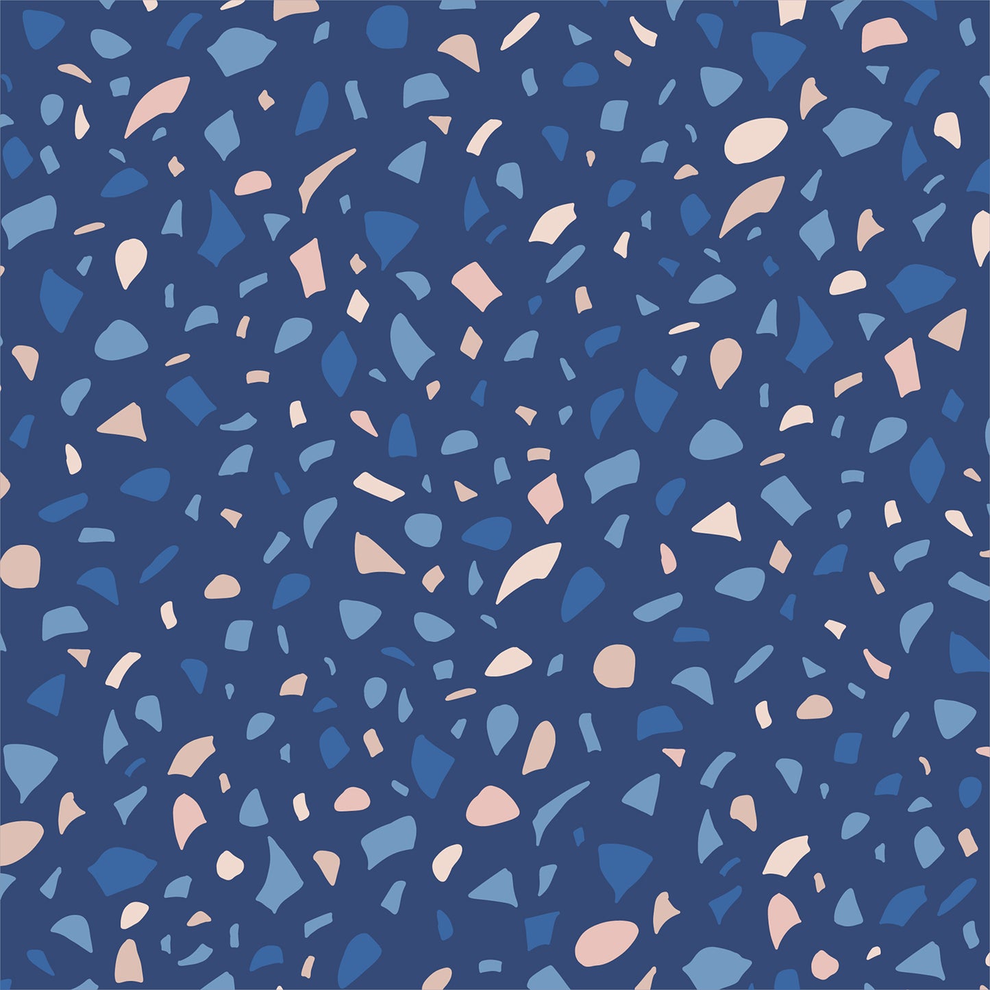 Dark Blue Terrazo Flat Wrapping Paper Sheet Wholesale Wraphaholic